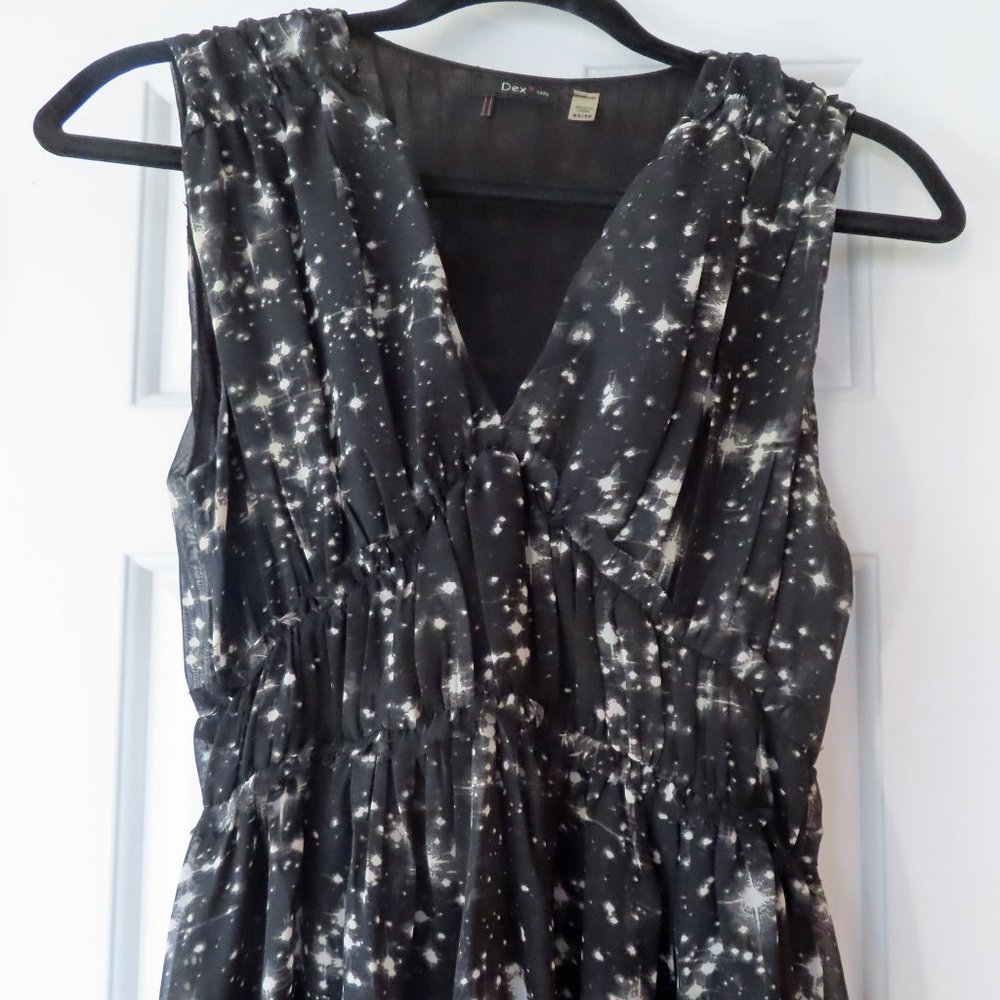 Dex Star Pattern Hi-Low Dress Size XS